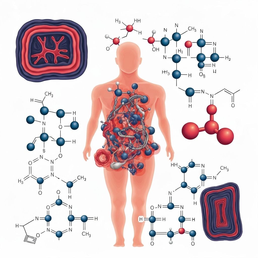 Scientific illustration of biological processes
